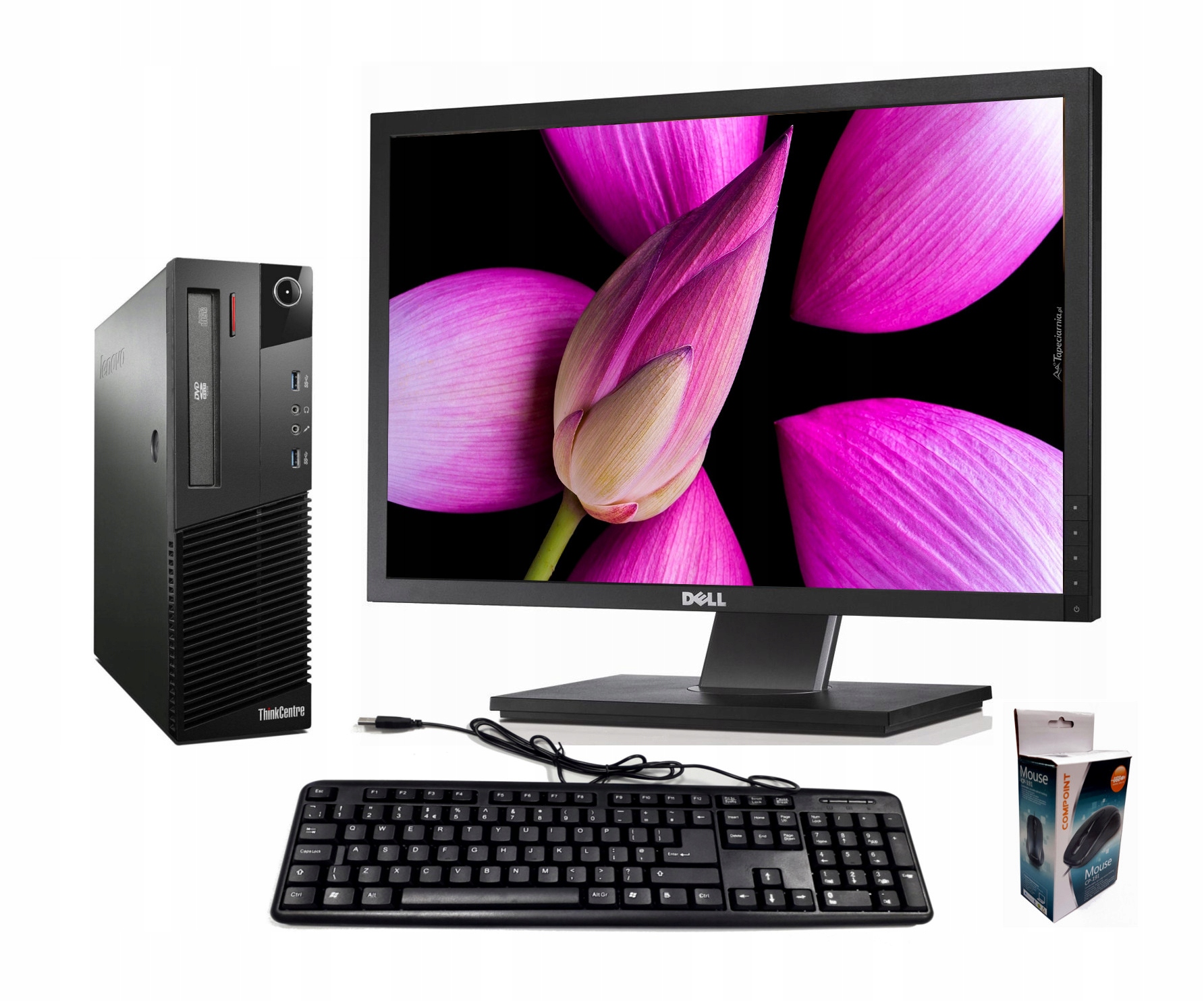 Zestaw Komputerowy Składa Się Z Komputera I Monitora Zestaw PC Lenovo M83 4/500GB G3220 WIN10 monitor - 7491210009