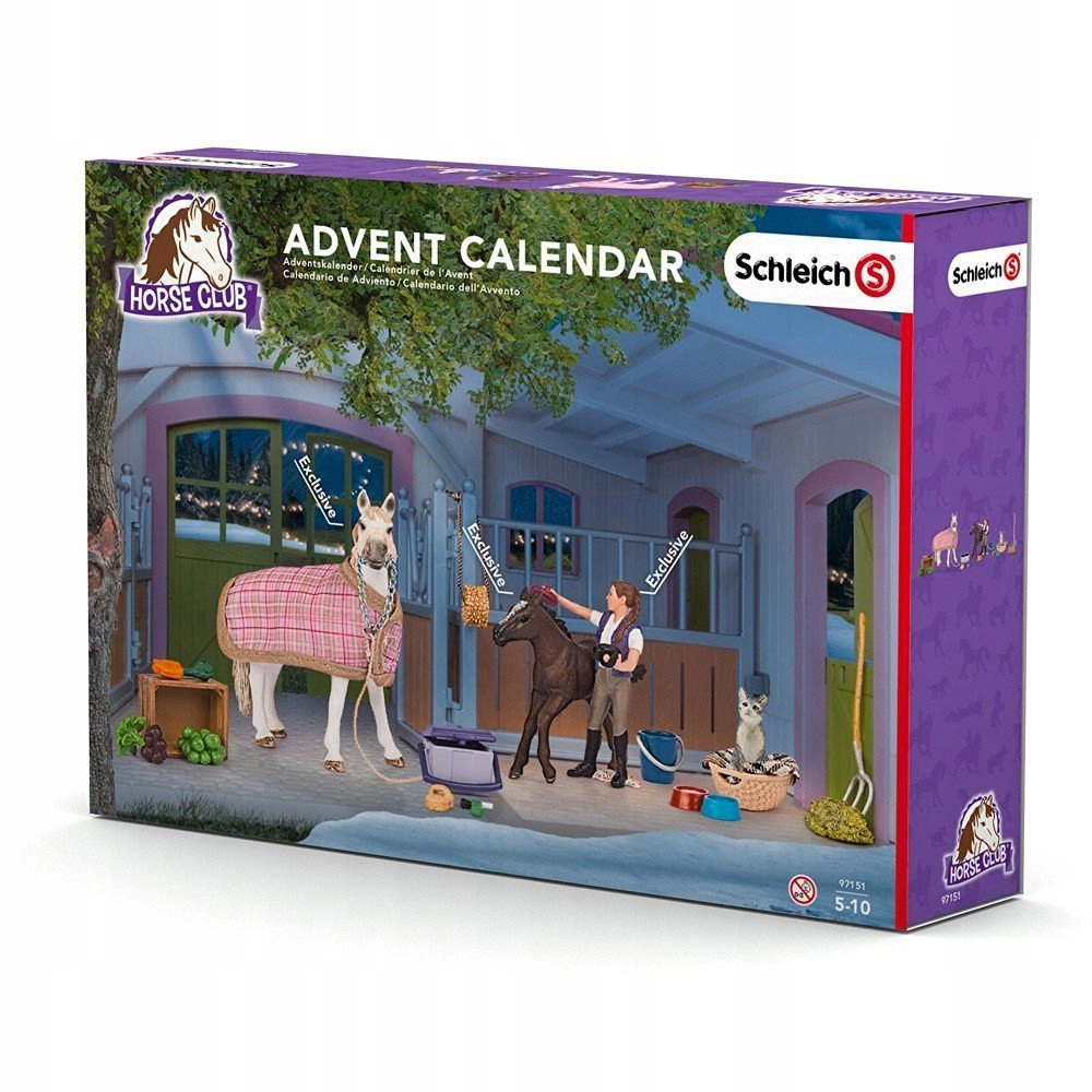 Kalendarz Adwentowy Z Rzeczami Dla Konia SCHLEICH KALENDARZ ADWENTOWY STAJNIA Z KOŃMI 97151 - 7709862728