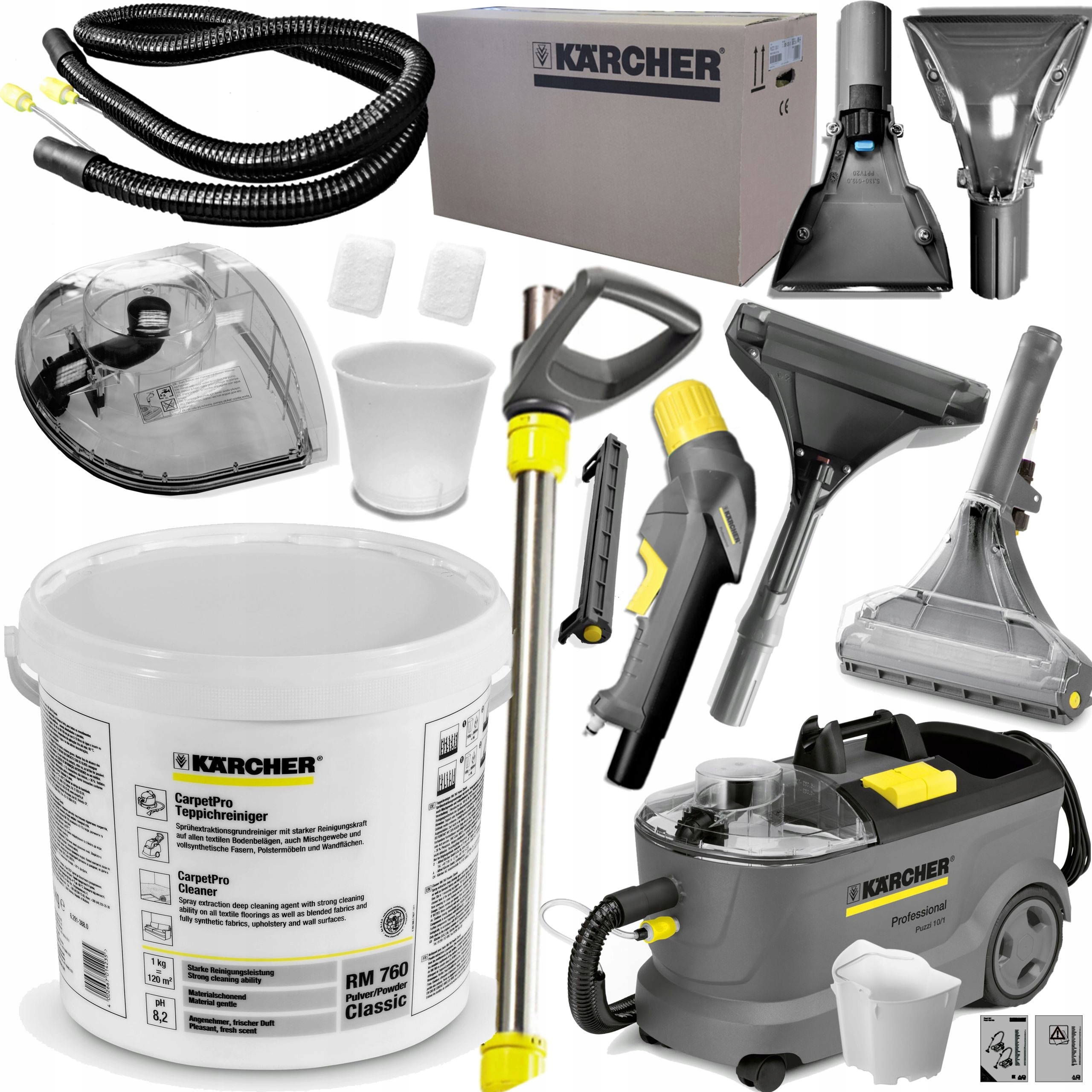 KARCHER PUZZI 10/1 odkurzacz piorący + RM 760 10KG - 7465969409 ...