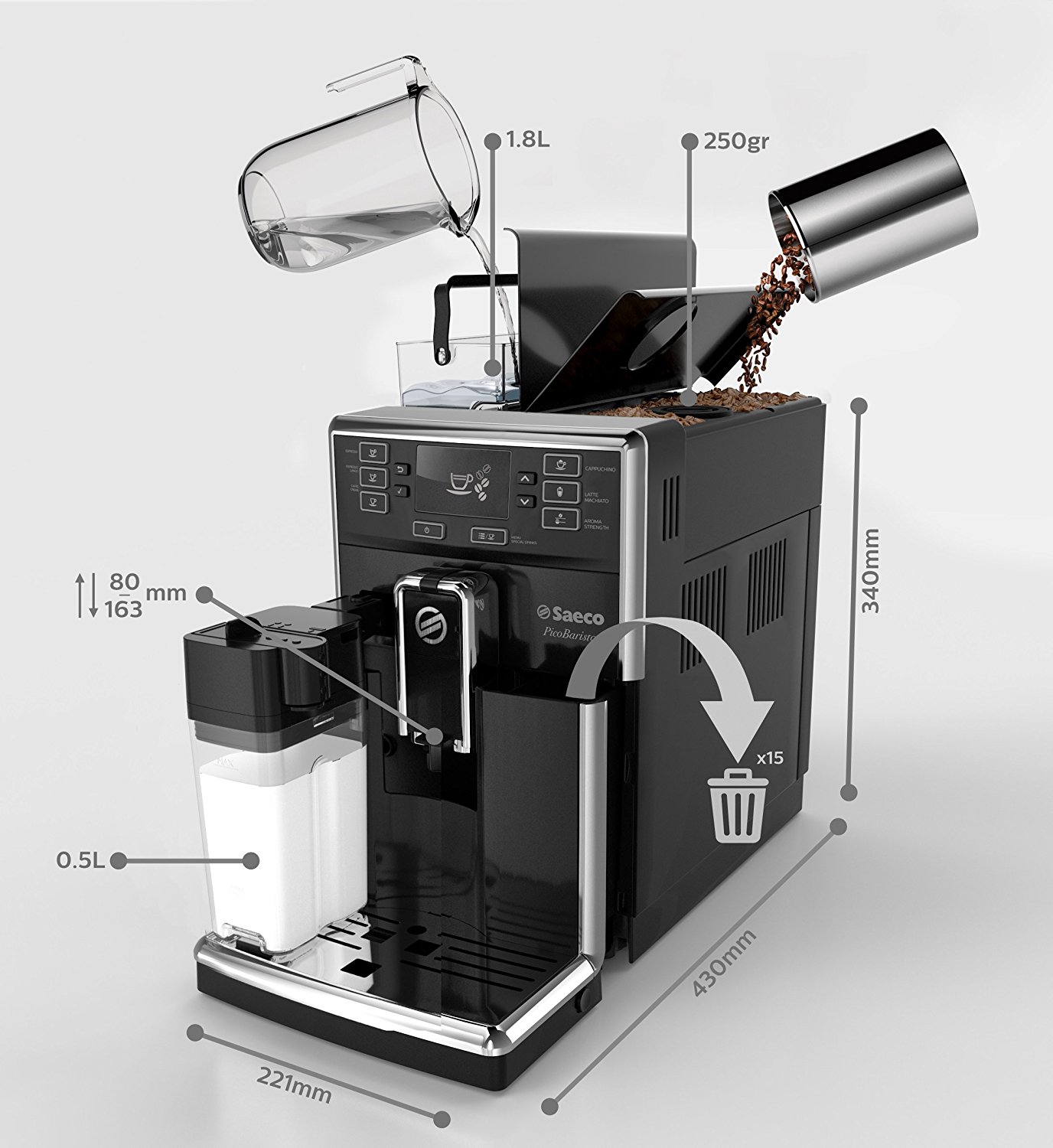 Saeco HD8925/09 PicoBaristo Ekspres ciśnieniowy 7051007690