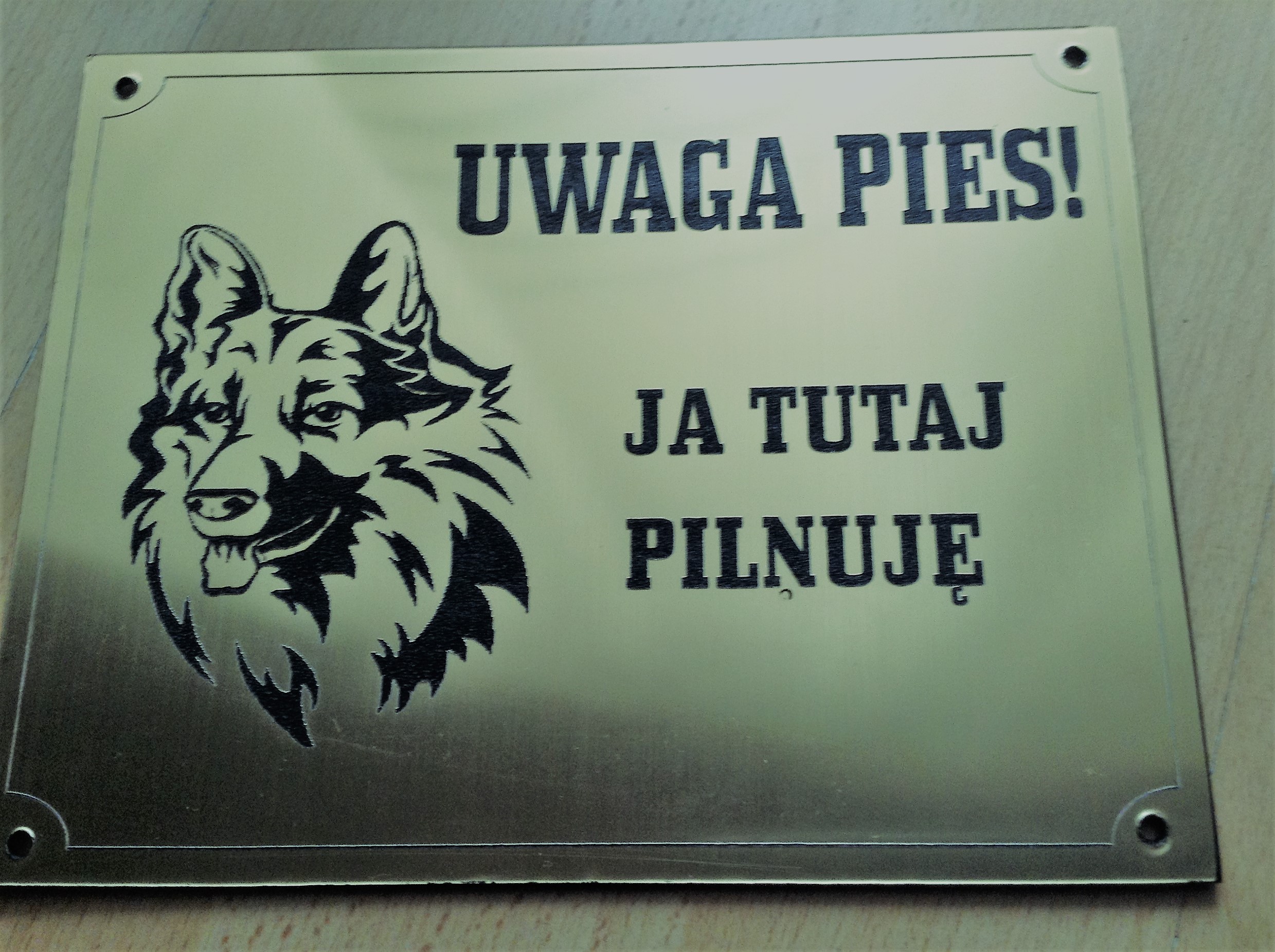 

tabliczka ostrzegawcza Uwaga pies!!!