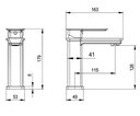 фото mini №3, Washbasin faucet freestanding high royal modern
