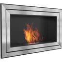 фото mini №3, Biofireplace suspended polished 1100x650 inox juliet+ glass+ field birch