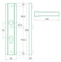 фото mini №2, Handle-handle external. prestige flex axa black 72mm