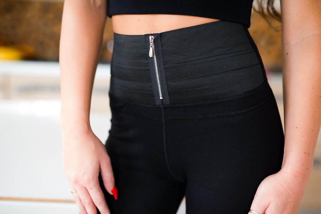 SEKSOWNE CZARNE GETRY LEGGINSY Z WYSOKIM STANEM M - 6974355120