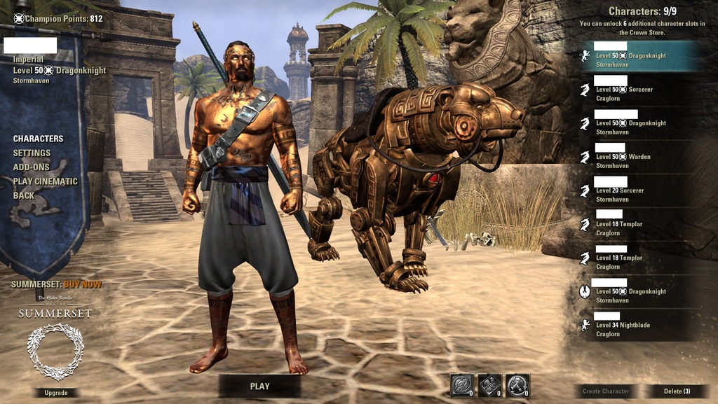 The elder scrolls online - Konto