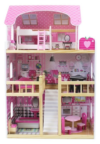 Wielki Drewniany DOMEK dla Dużych Lalek Barbie