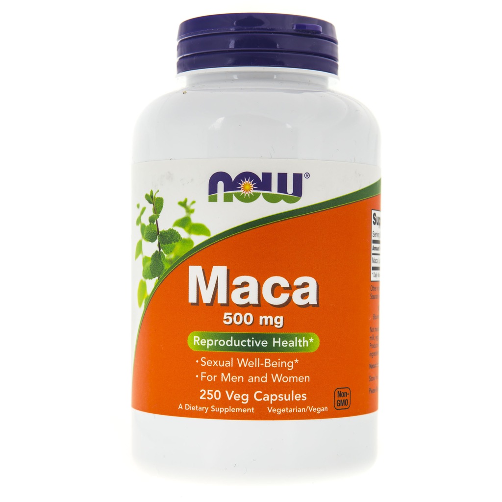 MACA (Lepidium Meyenii) korzeń 500mg 250 kaps NOW - 6976015641