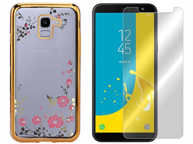 SAM GALAXY J6 2018 J600 ETUI CASE DIAMENTE + SZKŁO