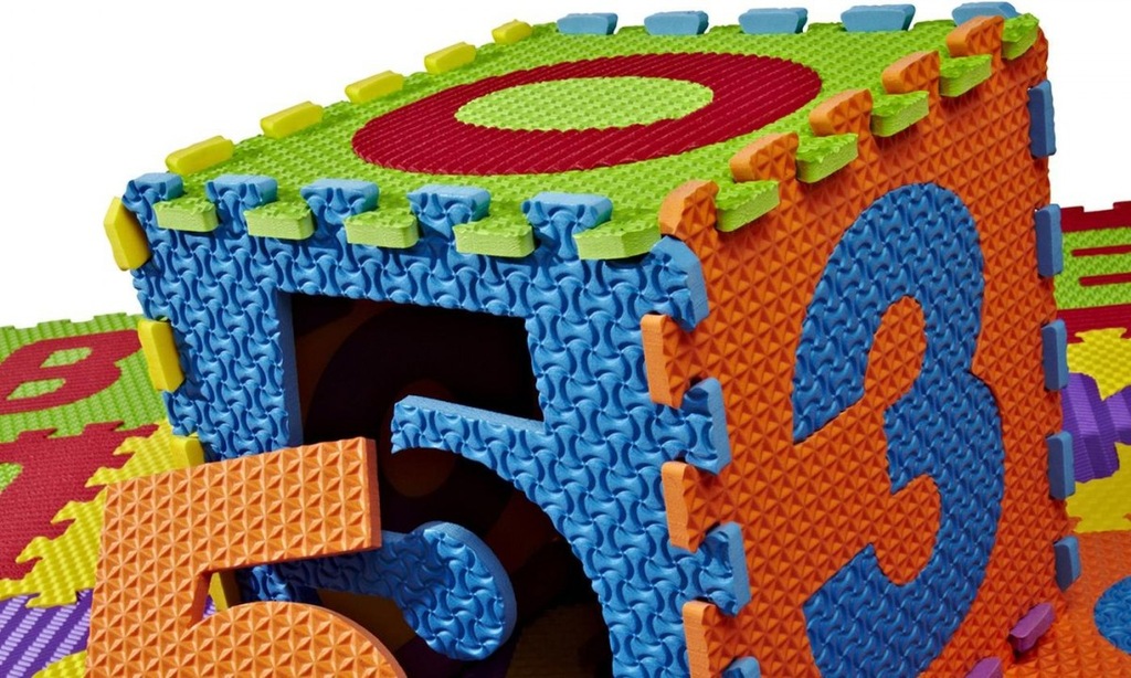 MATA PIANKOWA PUZZLE EVA CYFRY NIETOKSYCZNE XXL