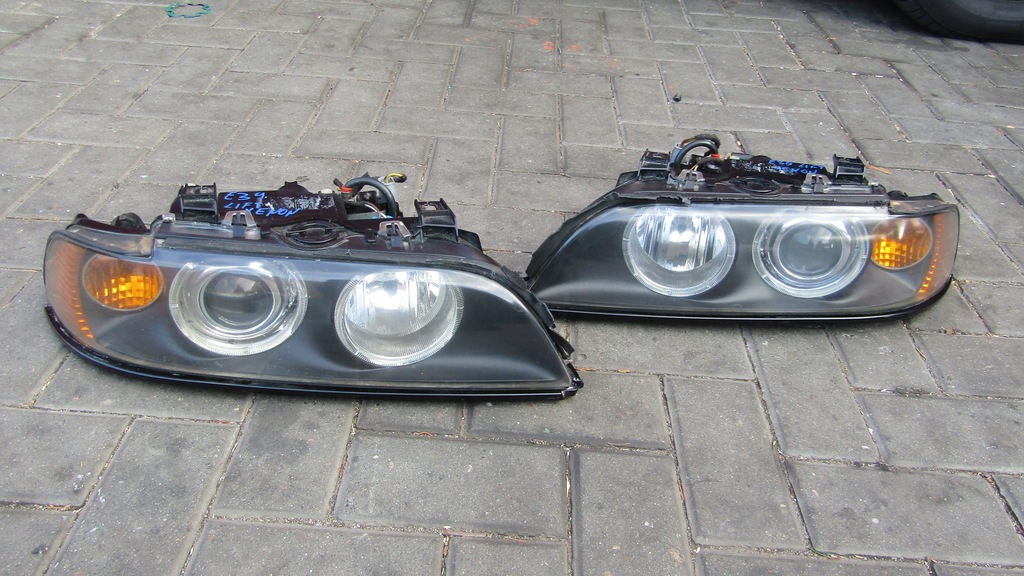 BMW 5 E39 LIFT LAMPY PRZÓD XENON KOMPLETNE 7666245210 oficjalne archiwum Allegro