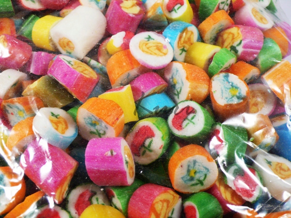 Cukierki karmelki owocowe ROKSY 1,5kg deseniowe