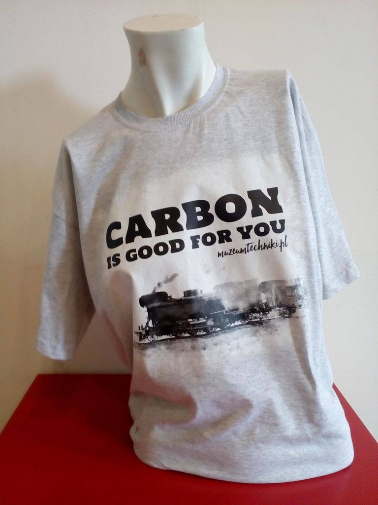 Koszulka, Carbon, Kolej, lokomotywa, muzeum
