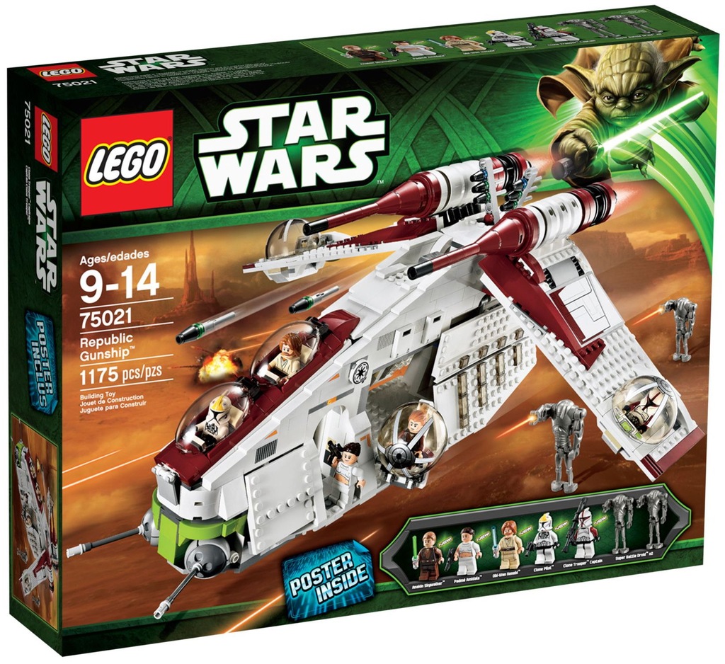 LEGO Star Wars 75021 Republic Gunship KURIER OPIS