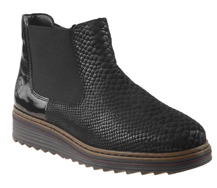 Botki damskie Rieker Y6384-00 czarne R. 36 SALE%%%