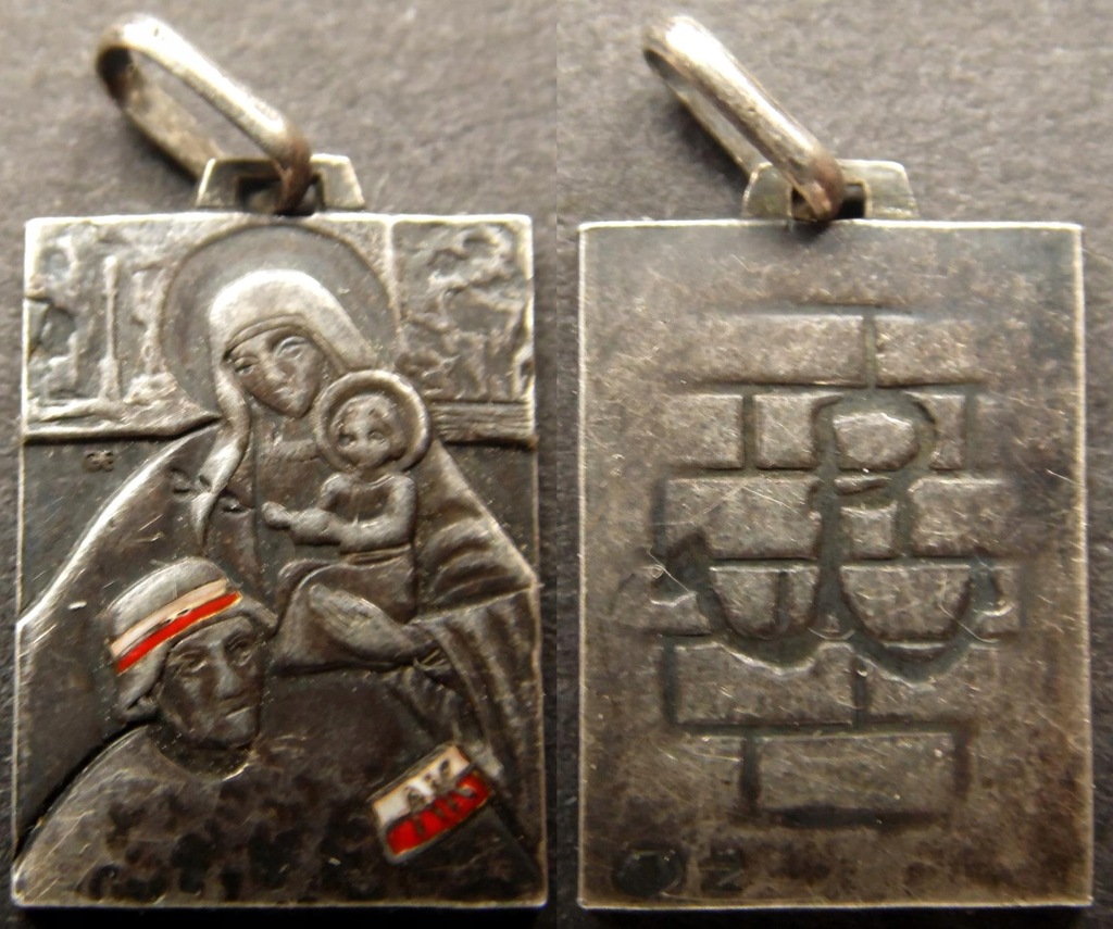 Medalik Matka Boska Powstańcza, srebro