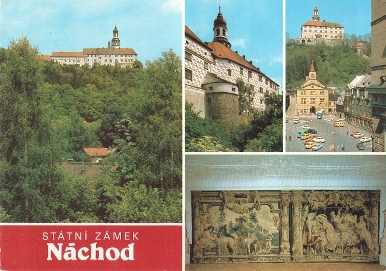 NACHOD - ZAMEK + PARKING i ARRASY - CZECHY - 1975