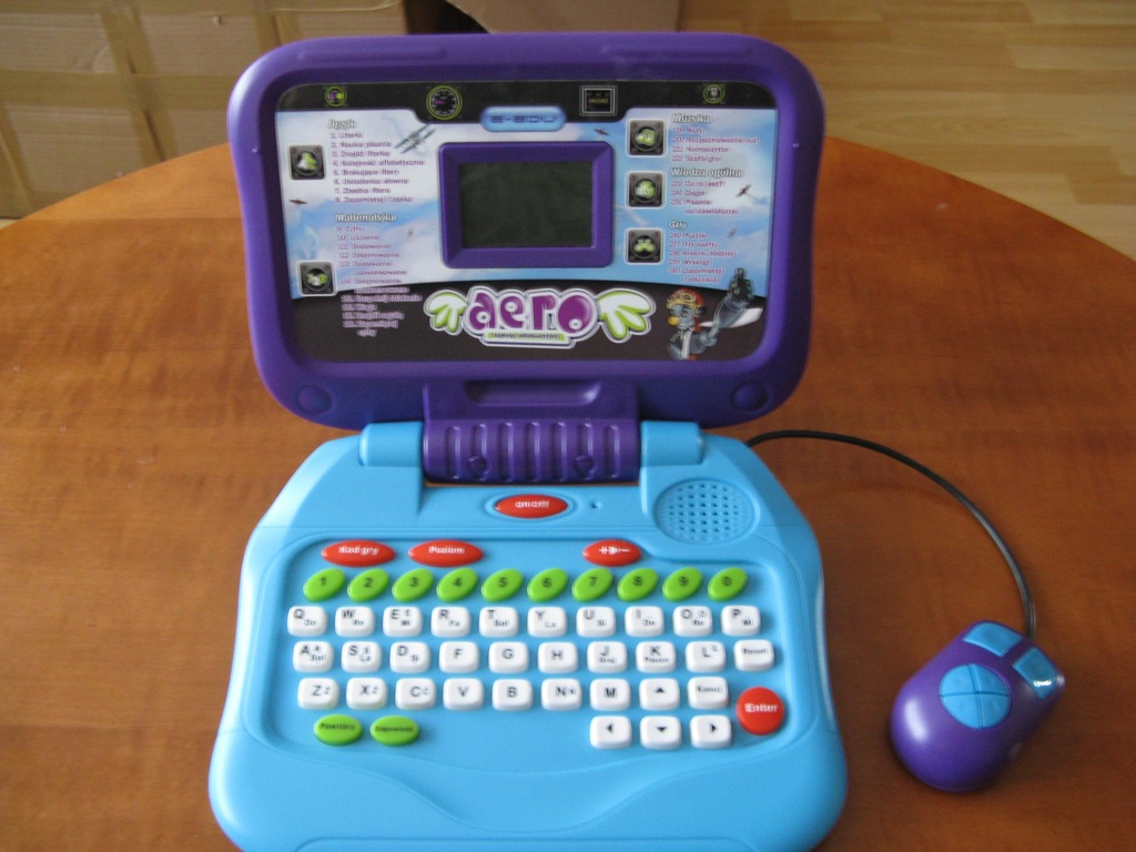 LAPTOP EDUKACYJNY AERO E-EDU JĘZYK MATEMATYKA GRY