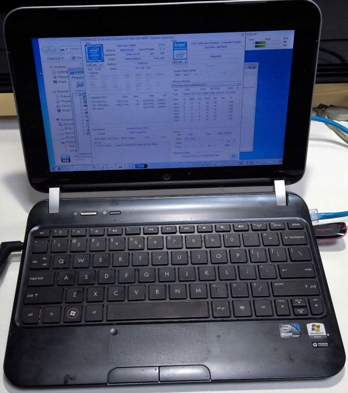 NETBOOK HP MINI INTEL ATOM N2800 RAM2GB HDD320