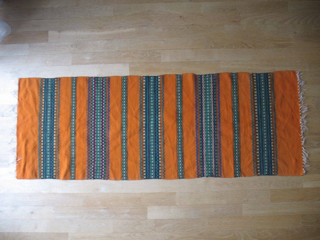 NIEDUŻY KILIM / BIEŻNIK LUDOWY PASIAK PRL