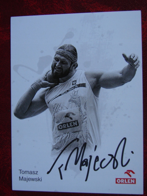 Tomasz Majewski - oryginalny autograf
