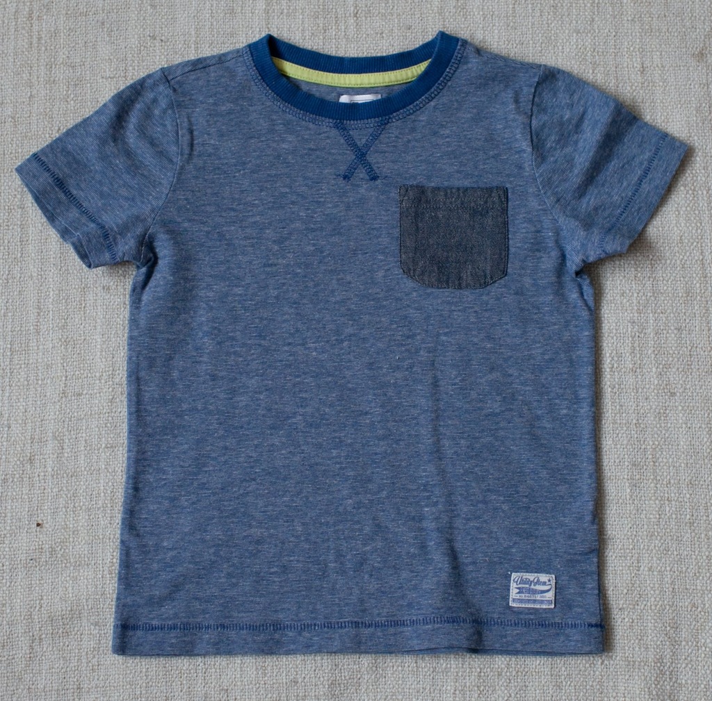 F&F -  T-shirt bluzka kieszonka - 98