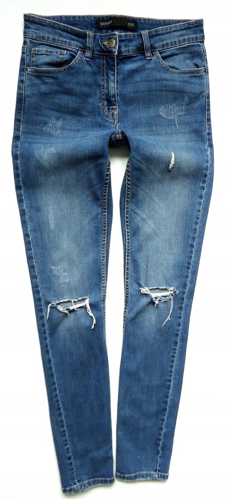 NEXT jeansy rurki SKINNY przetarcia dziury 38/40