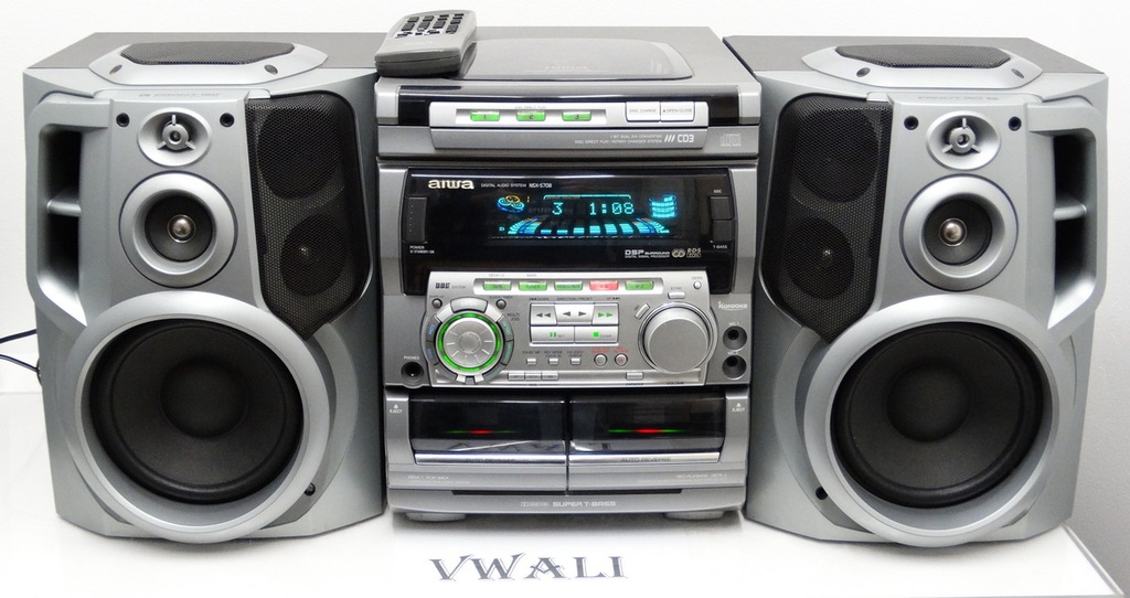 ZNAKOMITA WIEŻA AIWA NSX-S708+KOLUMNY+PILOT SPRAWN