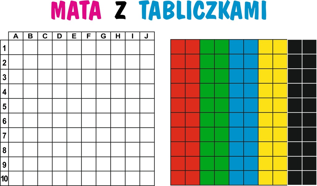 MATA DO KODOWANIA Z TABLICZKAMI KOLORY KODOWANIE!