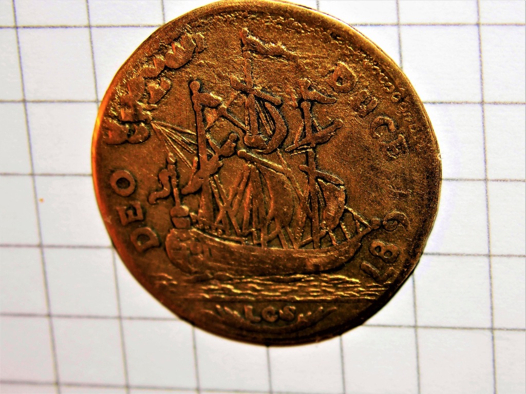 Deo Duce datowany 1687 kolekcjonerski staroć