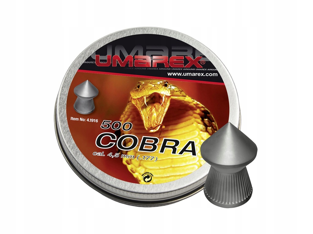Śrut diabolo Umarex Cobra Pointed Ribbed 4,5