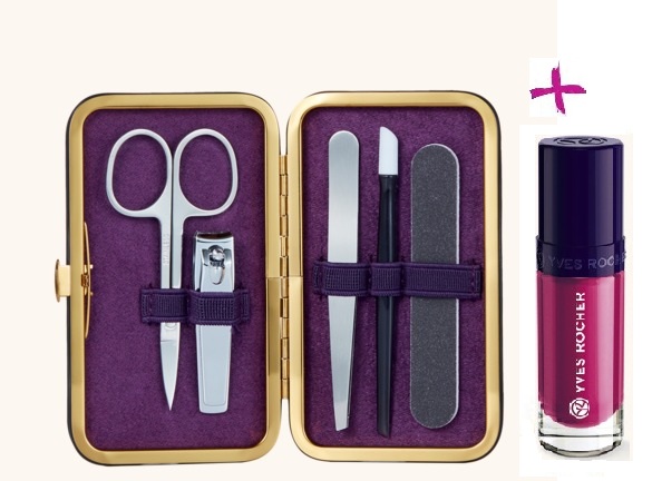 Yves Rocher  Zestaw do manicure + LAKIER FUKSJA
