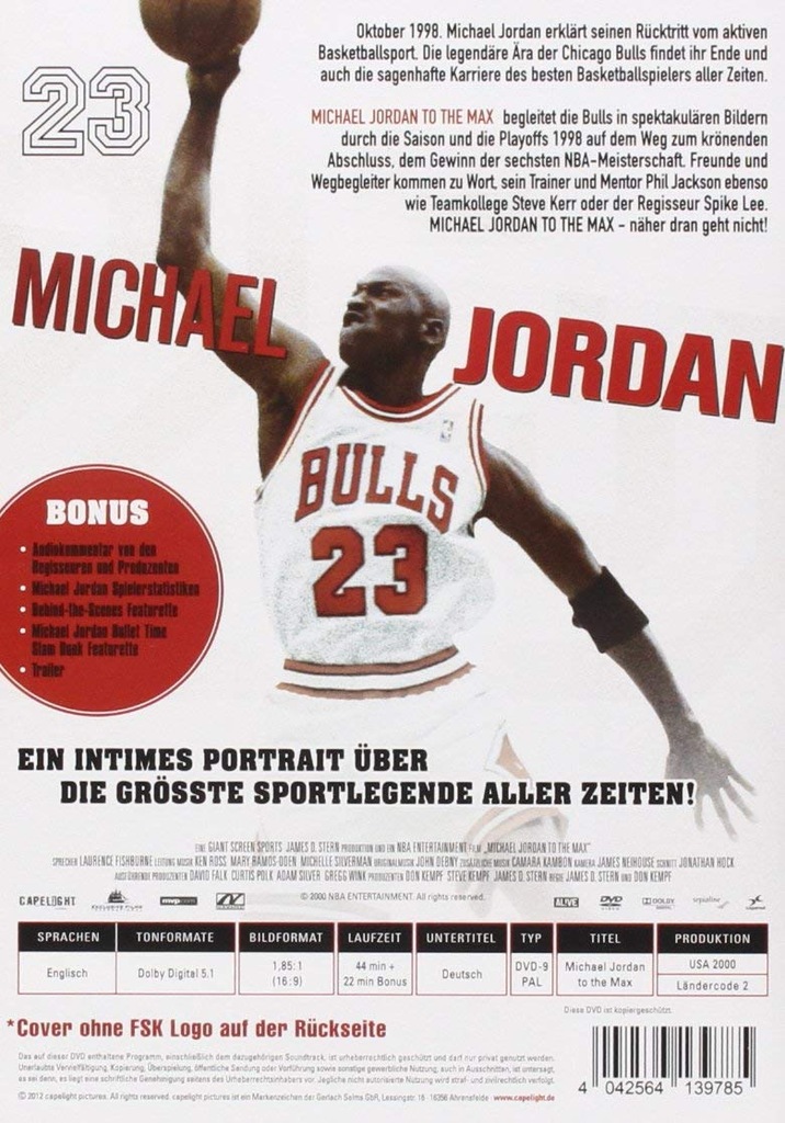 MICHAEL JORDAN TO THE MAX NBA CHICAGO BULLS (DVD) 7157056487