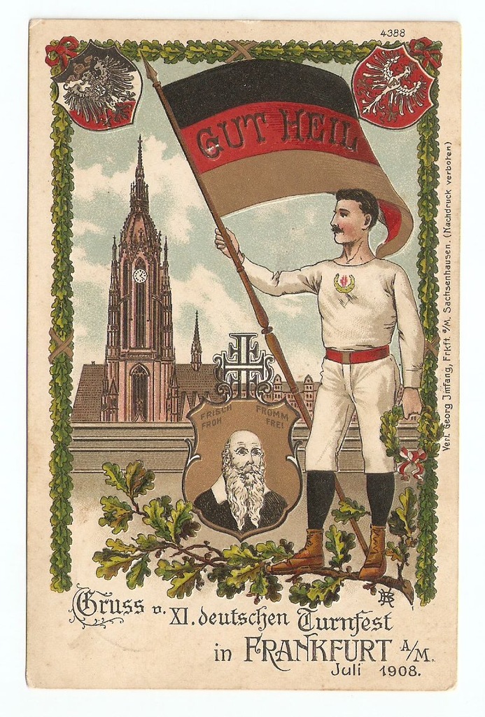 Pocztówka: Deutsches Turnfest - 1908 r -4