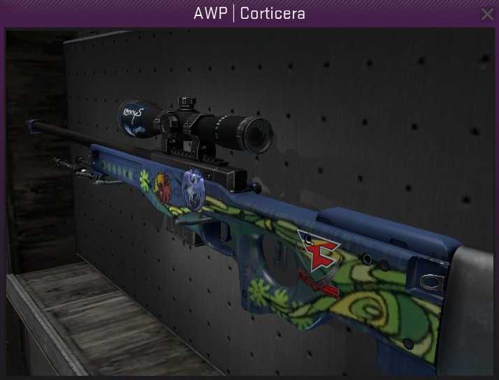 CS:GO SKIN AWP CORTICERA FN 5/5 + NAKLEJKA