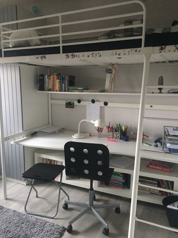 Łóżko piętrowe Ikea+materac+biurko