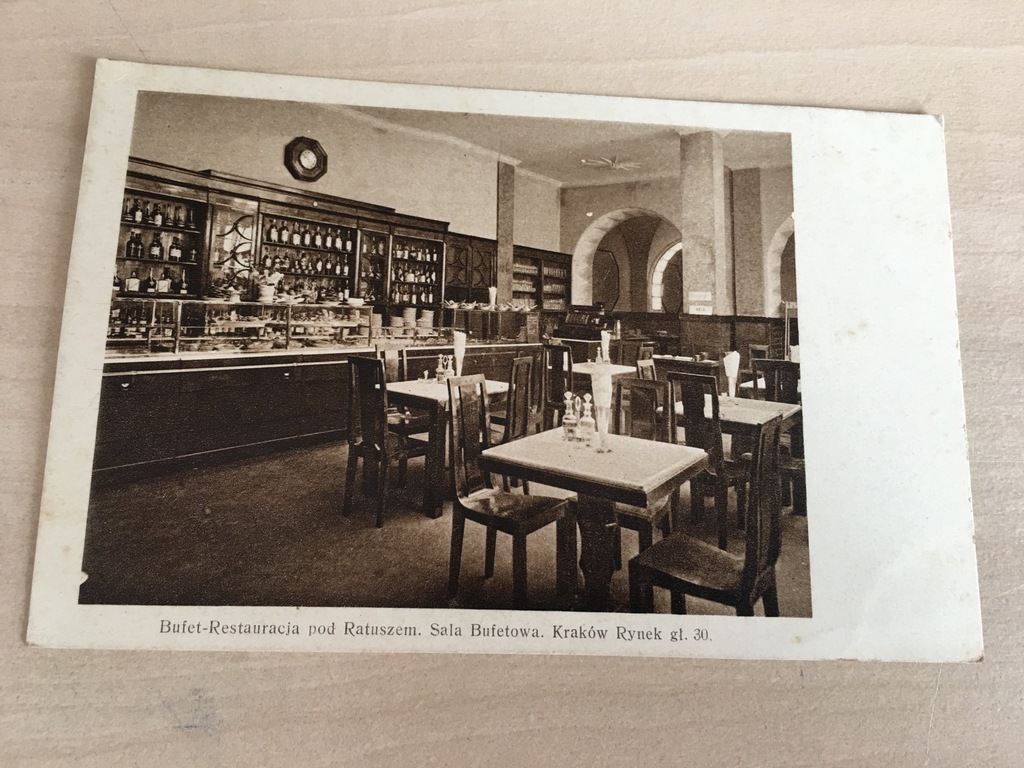KRAKÓW BUFET RESTAURACJA POD RATUSZEM RYNEK GŁ 30