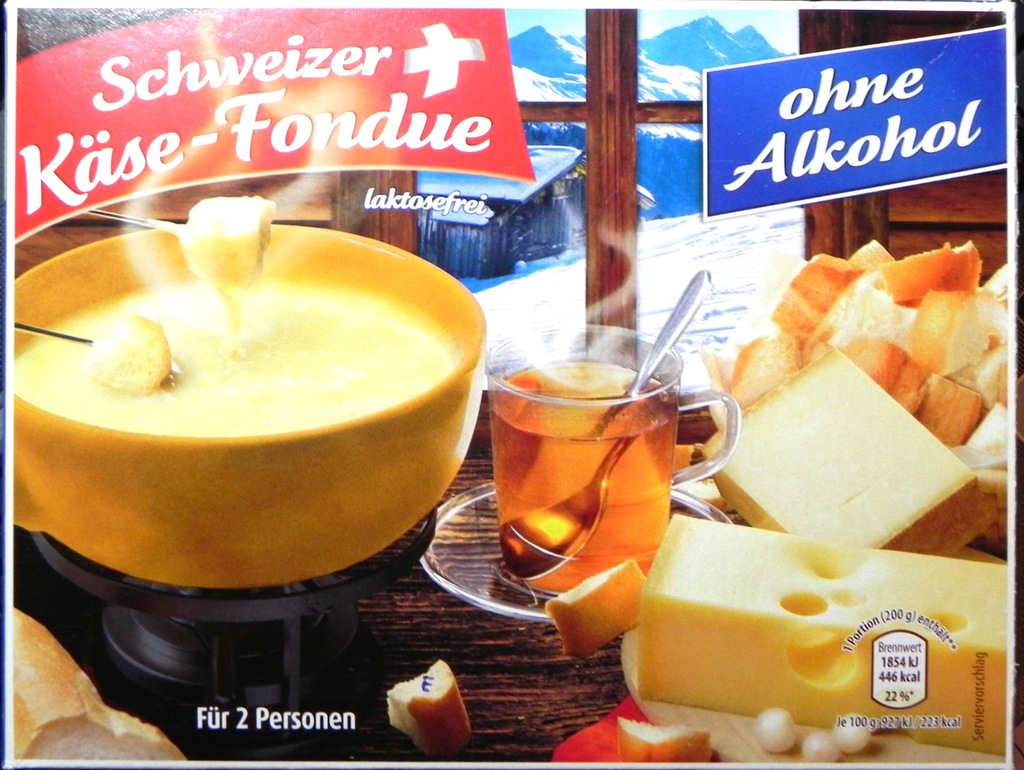 Szwajcarskie Fondue z sera,bez alkoholu 400g