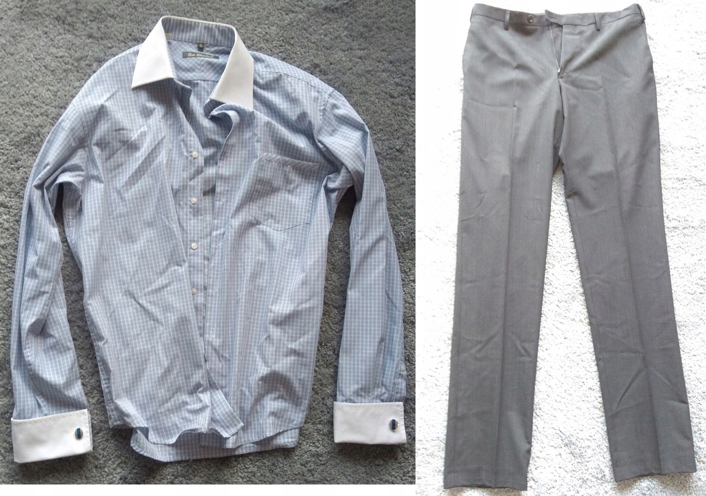 SPEERS LONDON spodnie + koszula BEN SHERMAN spinki