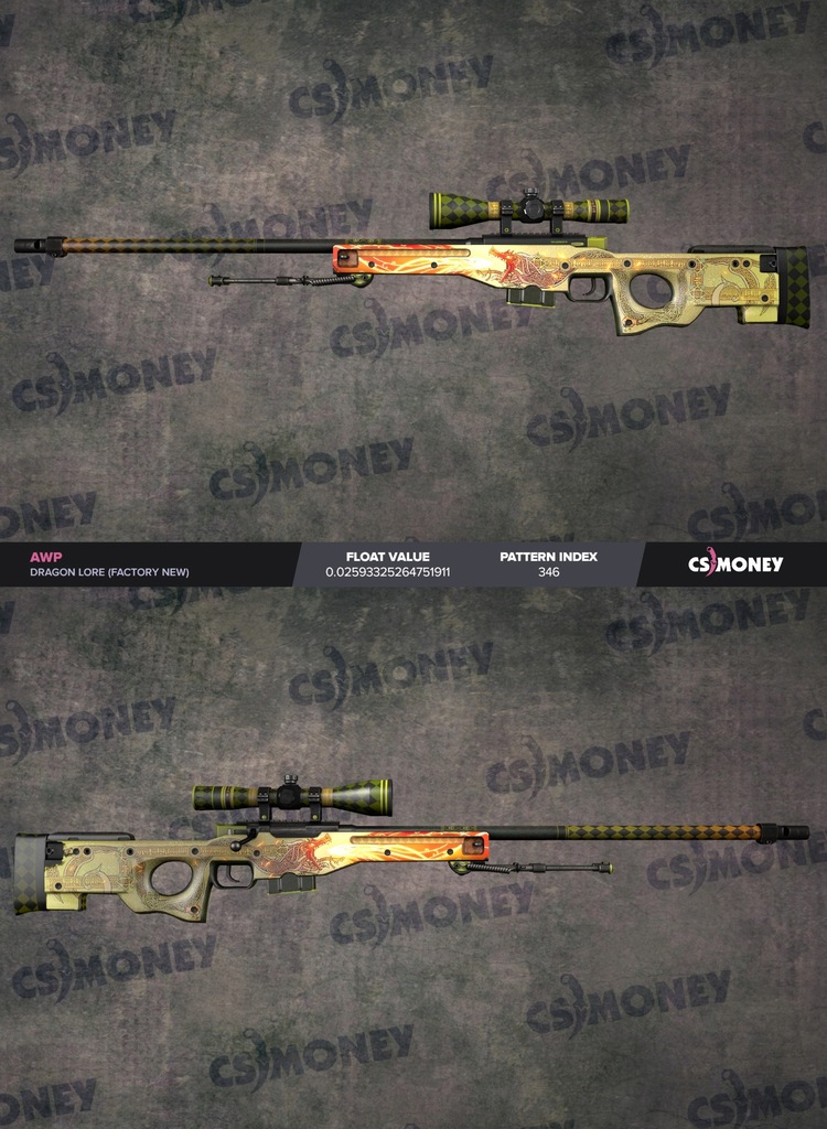 AWP Dragon Lore Smocza Wiedza FN, skin do cs:go