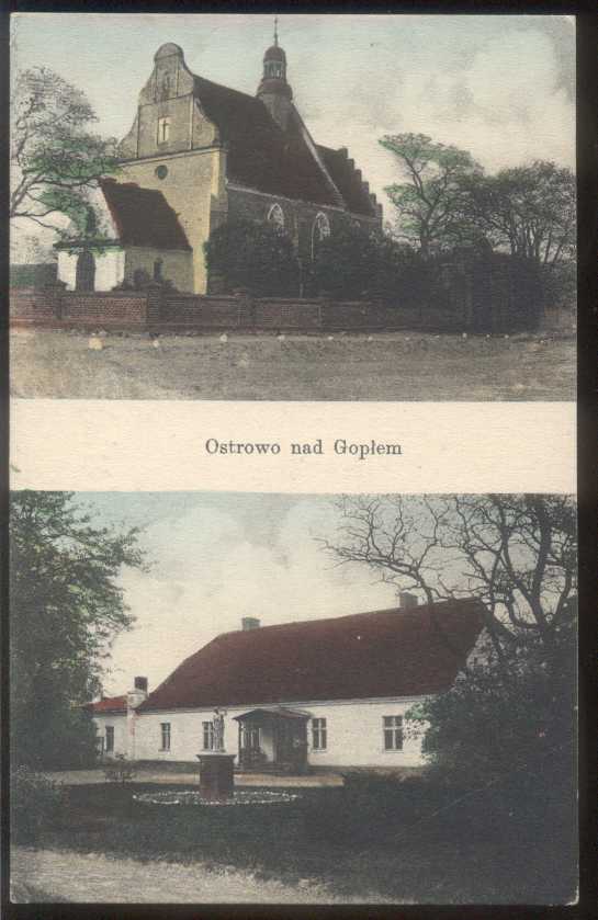 OSTROWO NAD GOPŁEM,POW.INOWROCLAW -KOŚCIÓŁ, DWOREK