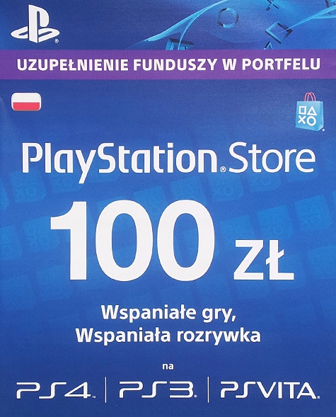 100 PLN ZŁ PLAYSTATION PSN - PL - KLUCZ