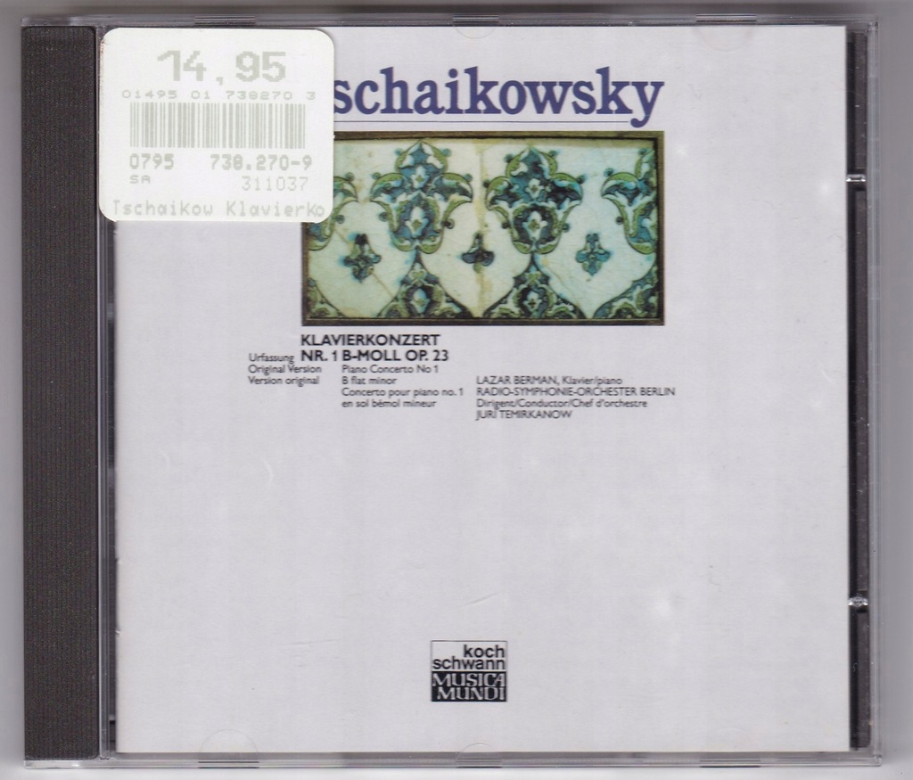 Tchaikovsky Concerto No. 1 LAZAR BERMAN / CD NM