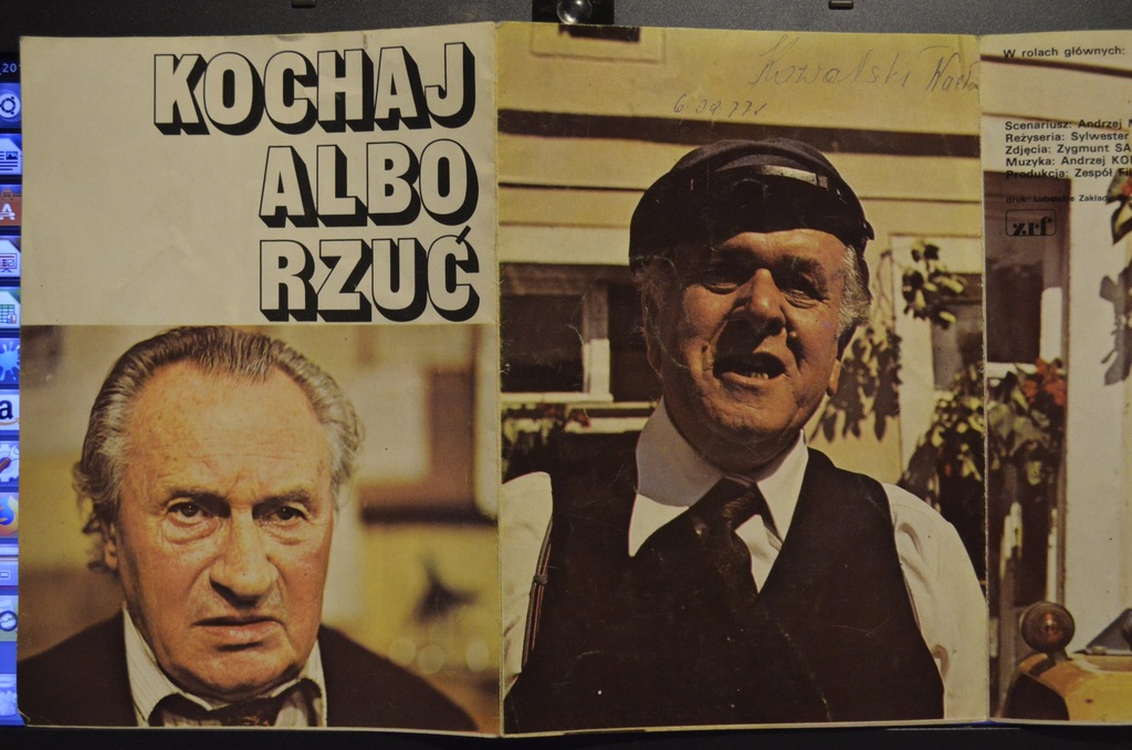 Autograf Wacław Kowalski Kochaj albo rzuć. 7145163848 oficjalne archiwum Allegro