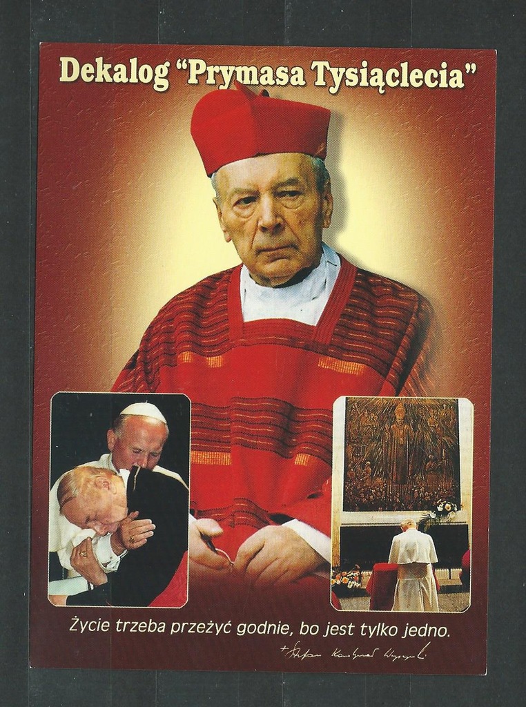 POCZTÓWKA, JP II,PRYMAS WYSZYŃSKI,CYTATY,MODLITWY