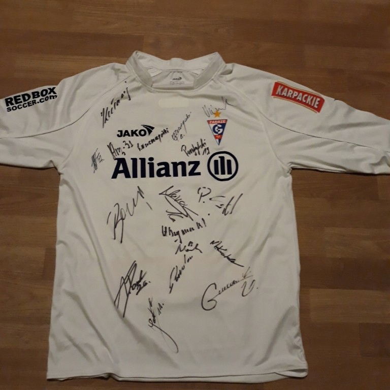 Koszulka meczowa Górnik Zabrze 2008 z autografami