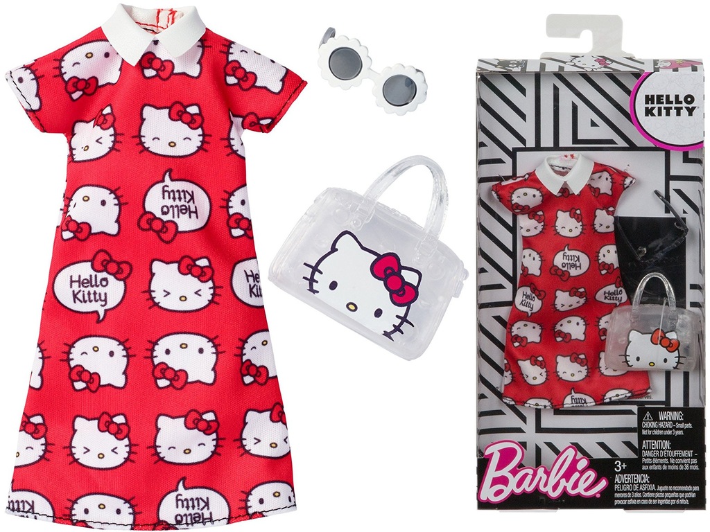 Lalka BARBIE UBRANKA dla lalki HELLO KITTY AKCES.