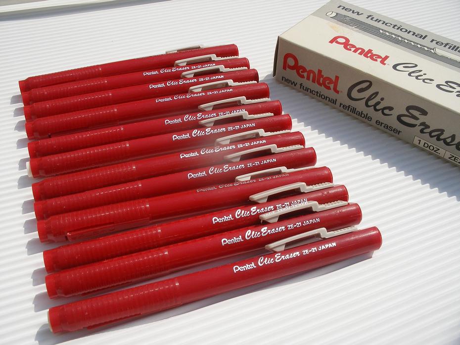 PENTEL CLIC ERASER ZE-21  Gumka ołówkowa  CUDO!
