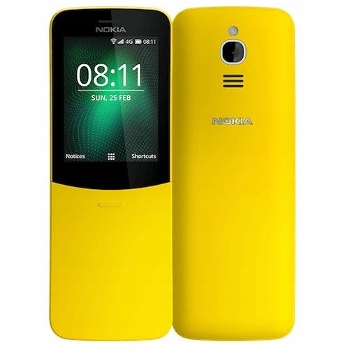 Nokia 8110 DUAL 4G Yellow WARSZAWA FAKTURA VAT23% - 7662601351 ...