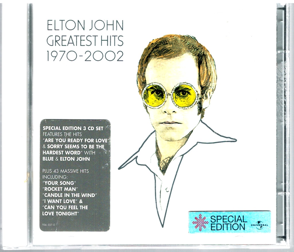 ELTON JOHN GREATEST HITS 1970-2002 3CD